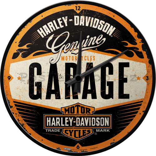 Nástěnné hodiny - Harley-Davidson Garage